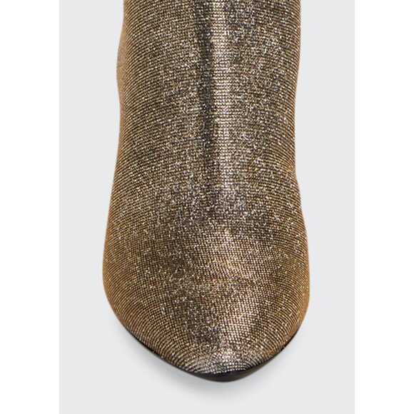 🆕AQUATALIA Phila Glitter Sparkle Ankle Boot Bootie Silver Metallic 5 - Picture 3 of 11